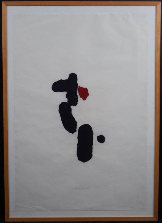 Cees Andriessen: Houtsnede, Zonder titel (No 513) -Ingelijst kopen? Bied vanaf 35!