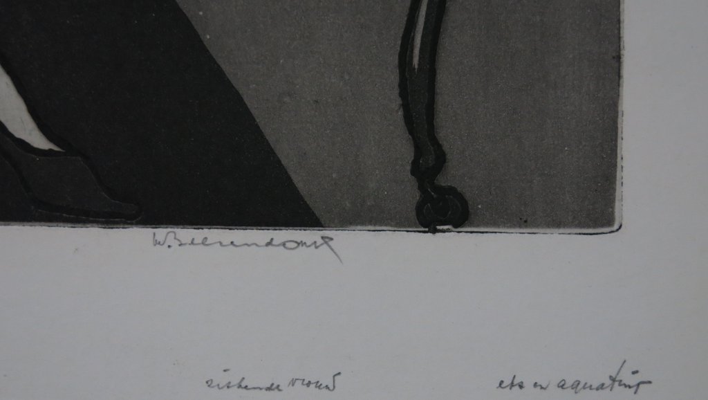 Theo Beerendonk: Ets en aquatint, Zittende vrouw kopen? Bied vanaf 40!