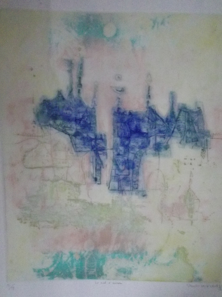 Lithografie `Le ciel d´aurore´, nummer 26 op 99, verkocht voor € 75!