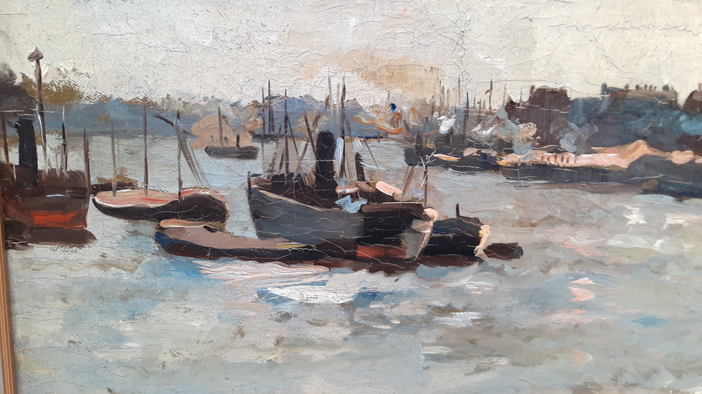 J. H. Weijns olieverf op doek - havenzicht  1864-1945 kopen? Bied vanaf 100!