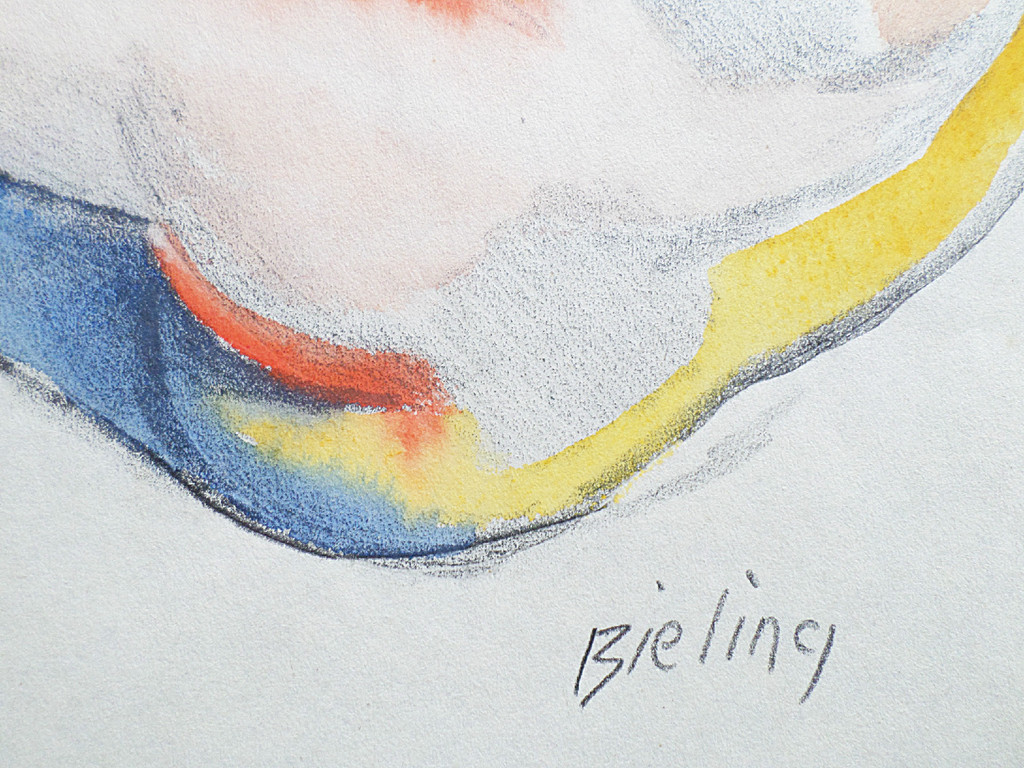 Laatste keer: Herman Bieling - Liggend naakt, gemengde techniek op papier kopen? Bied vanaf 25!