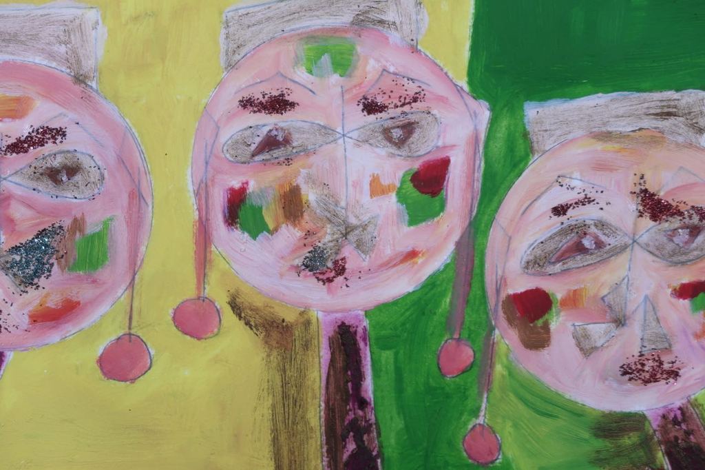 Meertje Kaal: Olieverf op karton, De drie verpleegsters - Ingelijst kopen? Bied vanaf 1!