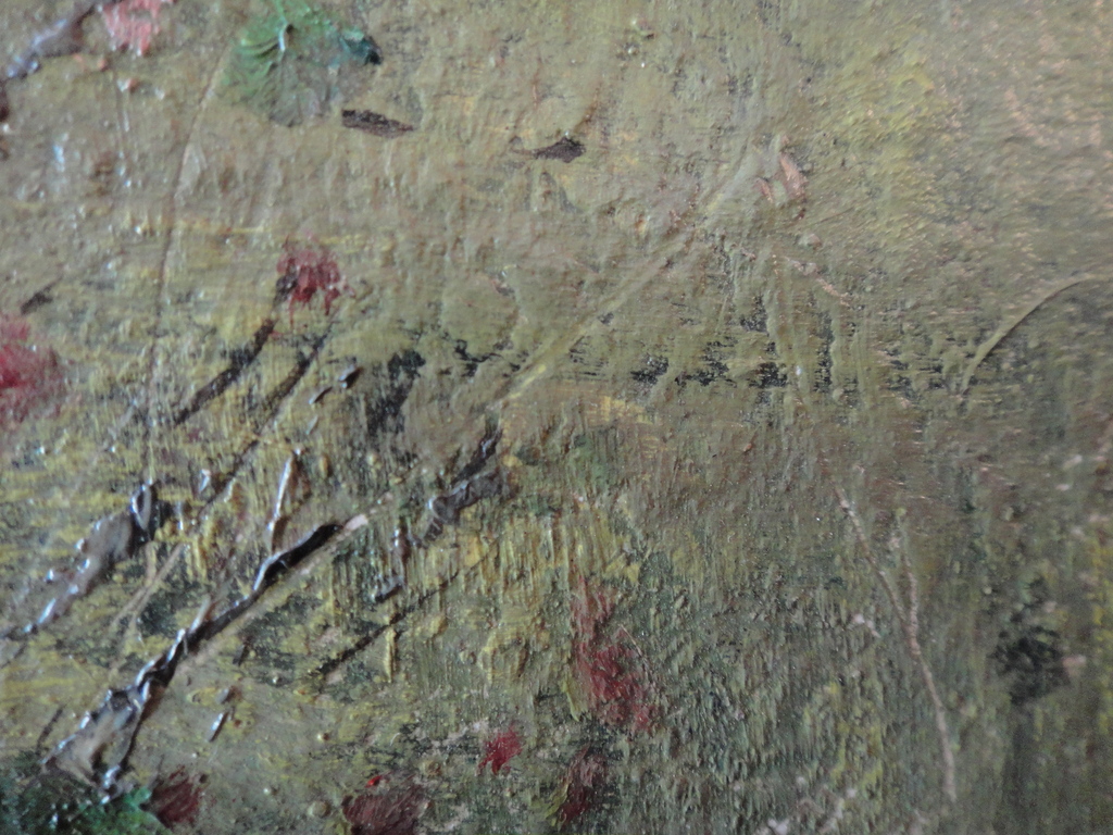 Johannes Baptista Crol, olieverf op board, 'zicht op tuin'. kopen? Bied vanaf 1!