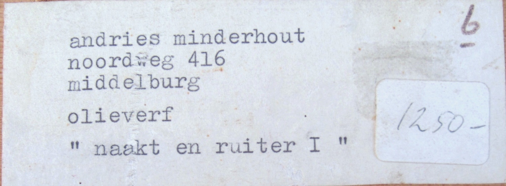 Andries Minderhout (1920-2014) - Olieverf Naakt en Ruiter 1 - 1976 kopen? Bied vanaf 1!