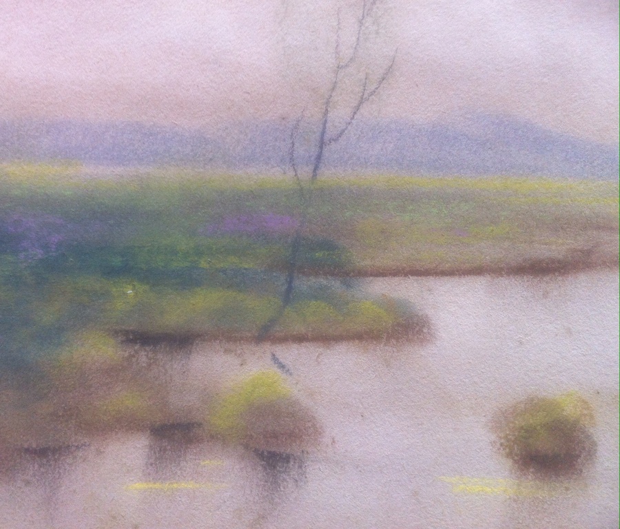 Johan Bakker, Pastelkrijt, landschap, Groninger Ploeg kopen? Bied vanaf 25!