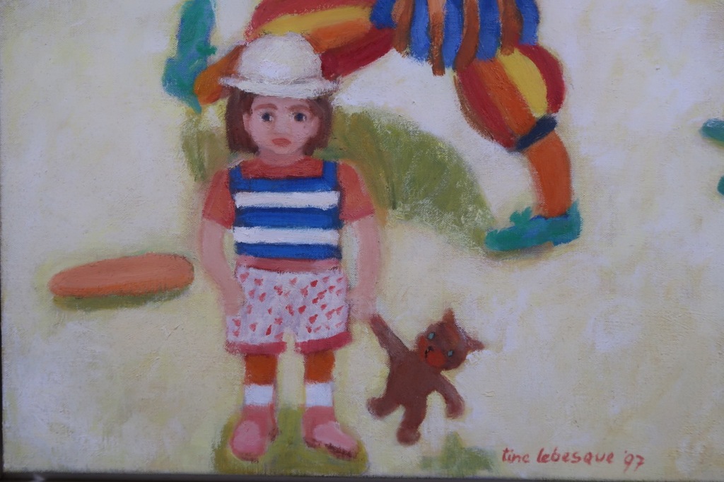 Tine Lebesque: Olieverf op doek, Clown en kind - Ingelijst kopen? Bied vanaf 1!