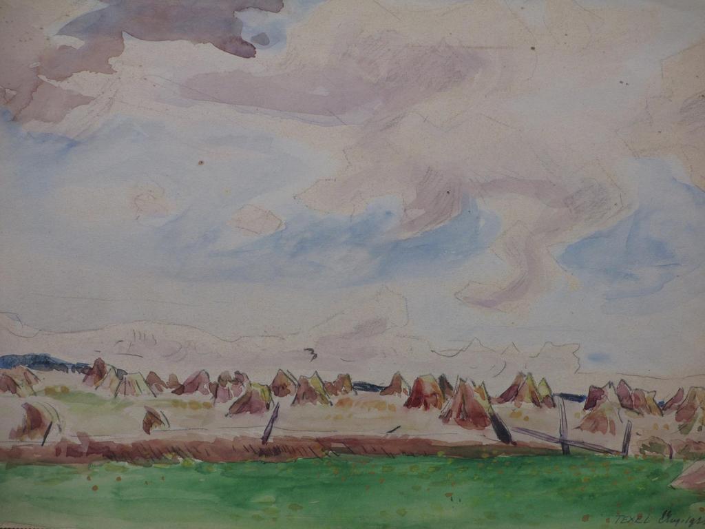 Han Krug, Hooioppers Texel, Gemengde techniek 1925 kopen? Bied vanaf 35!