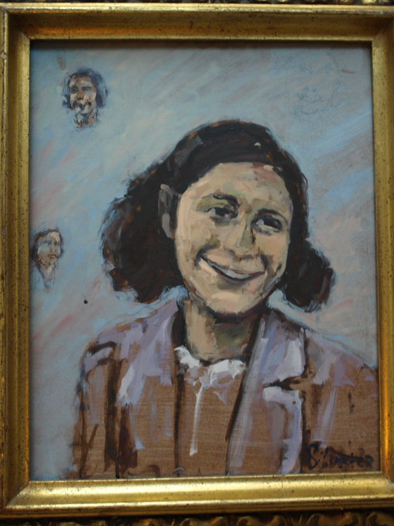 Silvester Peperkamp : Olieverf op paneel – Anne Frank - ingelijst – ca 2001 kopen? Bied vanaf 1!