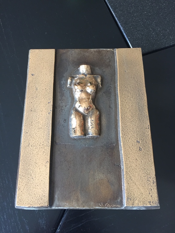 Willy Ceysens bronze sculpture  design brutaliste 1970’s tittle unknown  kopen? Bied vanaf 220!
