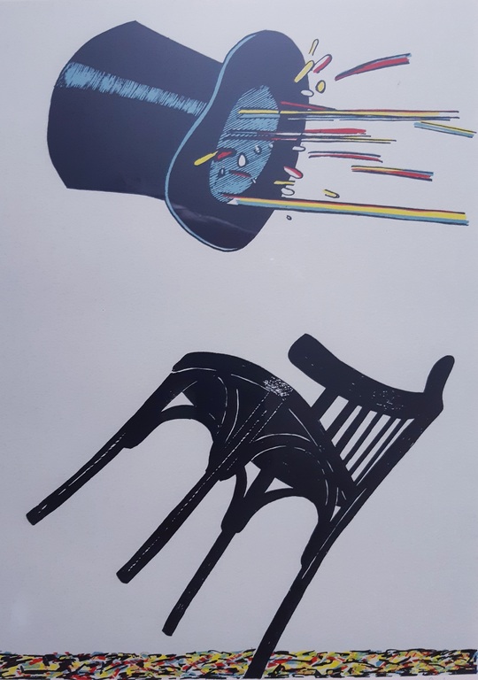 Hans Wap - Hans Wap - Good morning / bonne nuit - zeefdruk verkocht voor € 35!