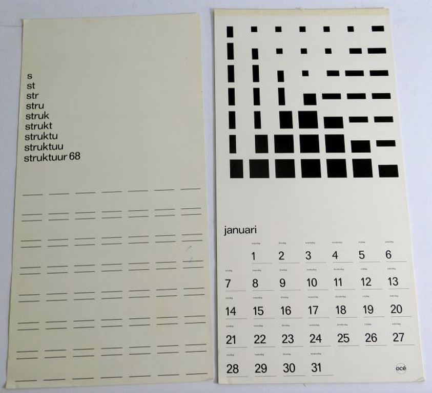 Peter Struycken: Kunstkalender, Struktuur 68 kopen? Bied vanaf 50!