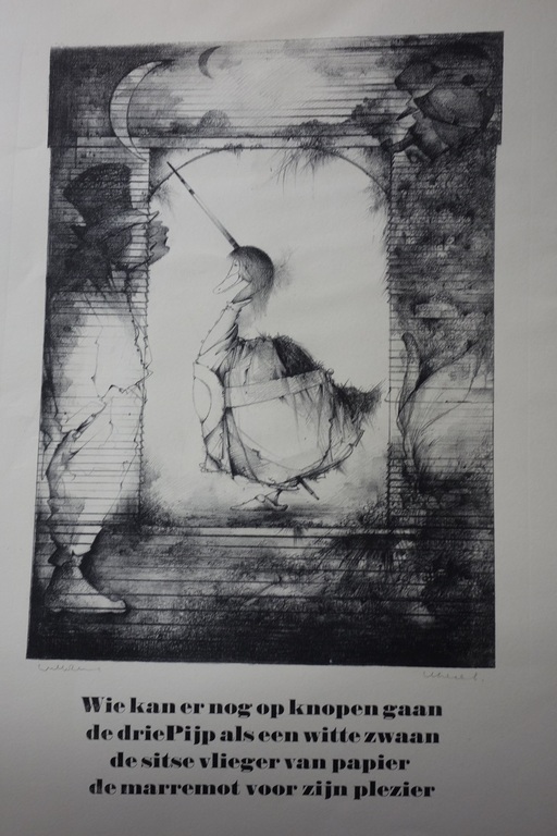 Dirkje Kuik, prachtige litho van  verkocht voor € 35!