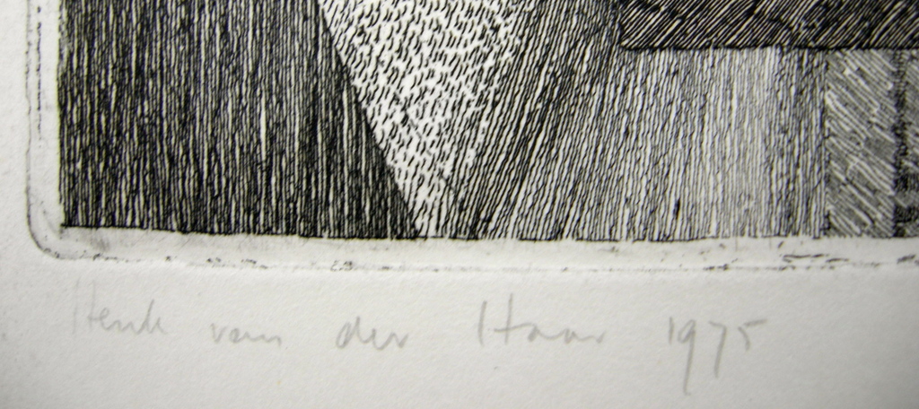 Henk van der Haar, ets, Tweeerlei ruimte kopen? Bied vanaf 25!