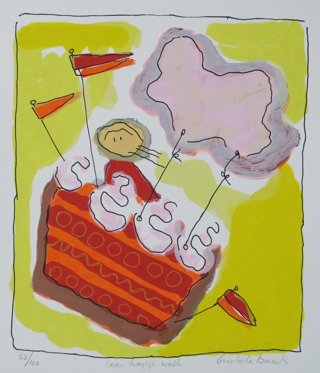 Geke uit de Bosch: Zeefdruk, Een hapje wolk (geel) kopen? Bied vanaf 1!