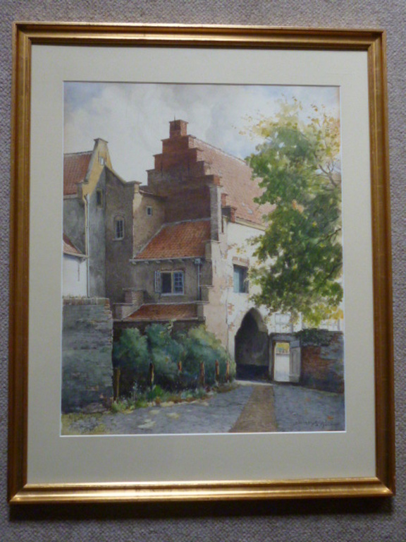 E.A. Jansen - aquarel - Kuiperspoort Middelburg kopen? Bied vanaf 275!