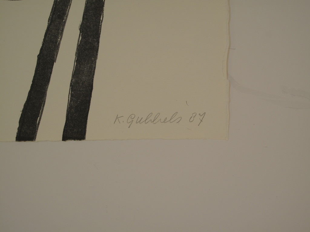 Klaas Gubbels, Zonder titel'87, litho 22/40  kopen? Bied vanaf 80!