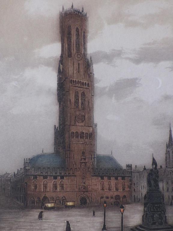 Lucien Dasselborne, Gezicht op Brugge, Kleurets kopen? Bied vanaf 25!