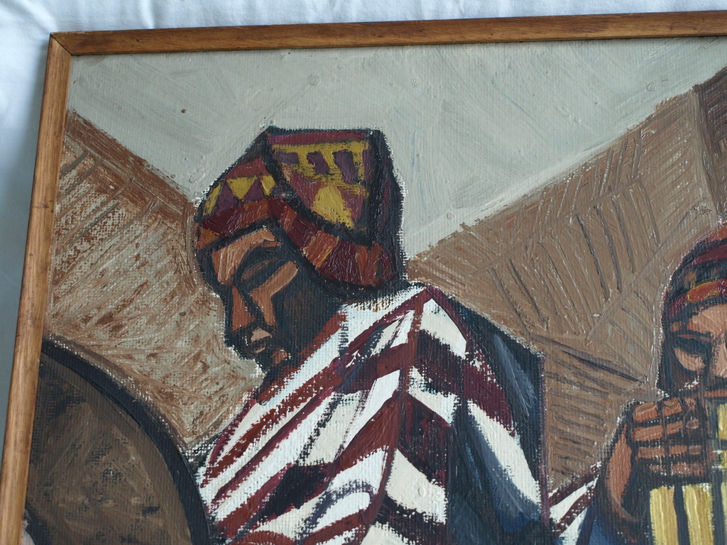 Onbekend : acrylverf op board, Peru – gesigneerd & ingelijst kopen? Bied vanaf 35!