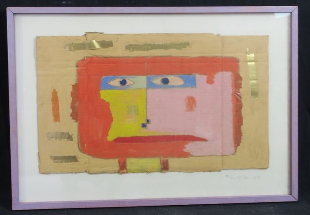 Meertje Kaal: Acryl op karton, Homerus himself - Ingelijst kopen? Bied vanaf 1!