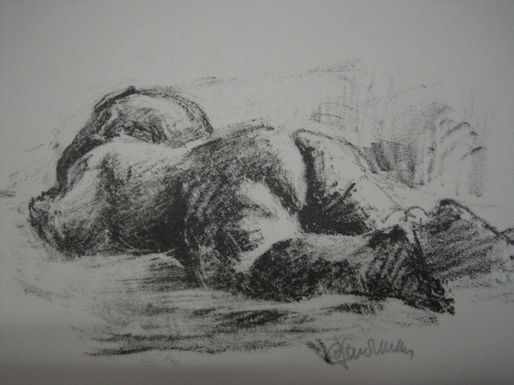 Gesigneerde litho (geboortekaartje Martine Stigter) vn Kees Buurman (1933-1997)  kopen? Bied vanaf 1!
