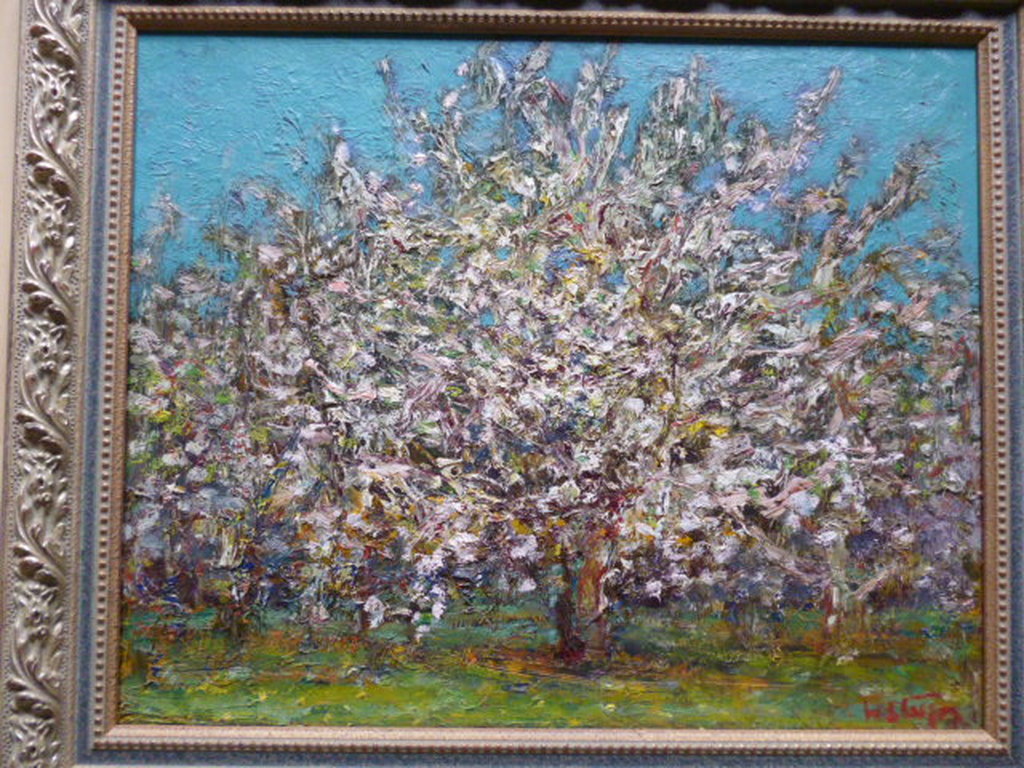 Wim Steijn - olieverf - Bloesemboom verkocht voor € 650!