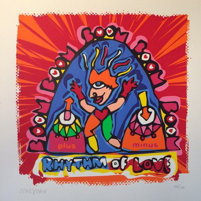 JEAN PAUL MARSMAN  Zeefdruk  RHYTHM OF LOVE  Handgesigneerd kopen? Bied vanaf 1!