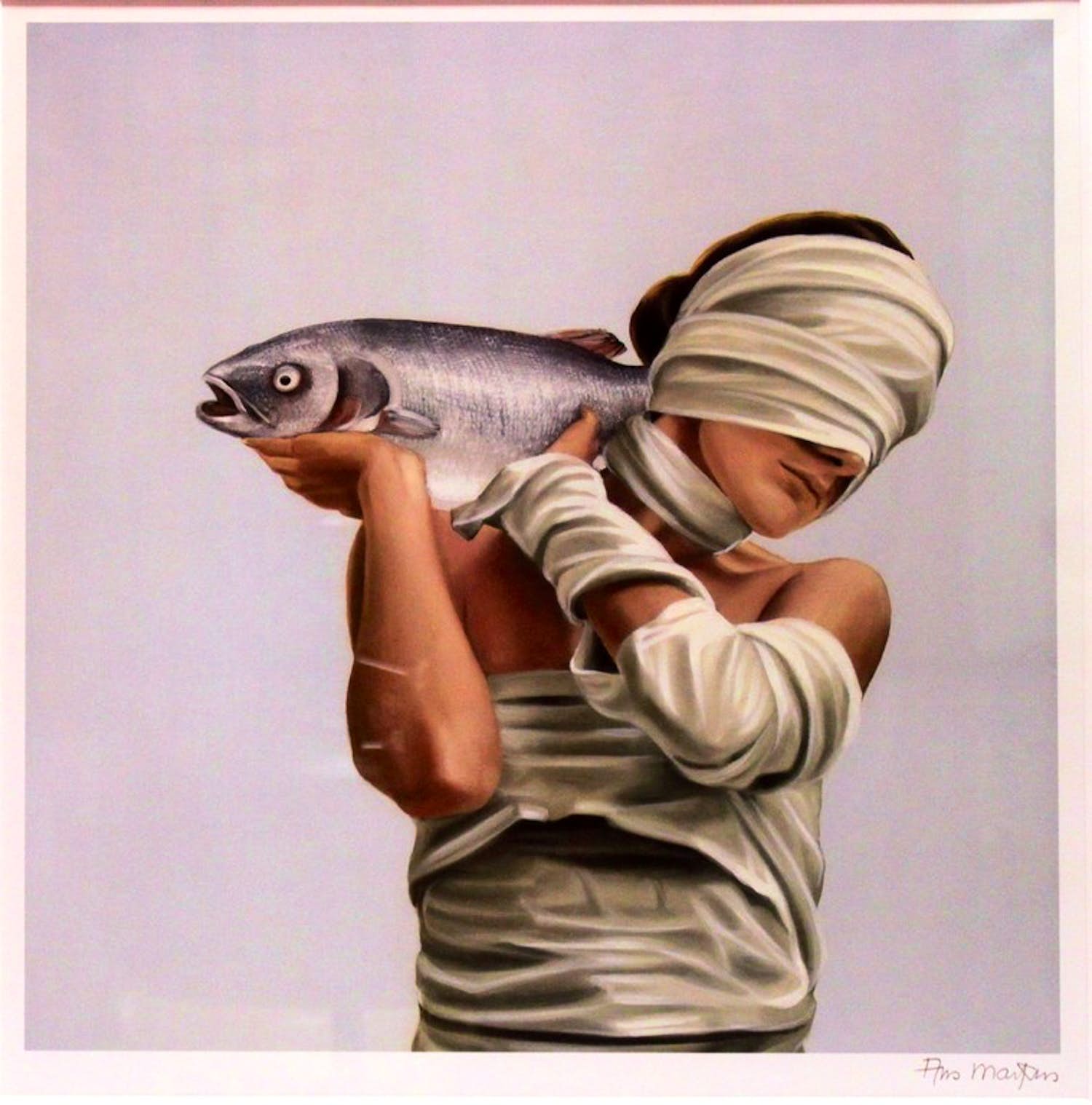 Ans Markus - Ans Markus, Prachtige litho. Sterrenbeeld VISSEN. verkocht voor € 145!