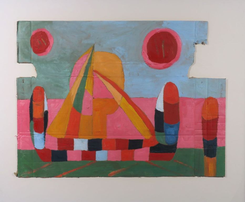 Meertje Kaal: Olieverf op karton, Zonder titel - Ingelijst kopen? Bied vanaf 20!