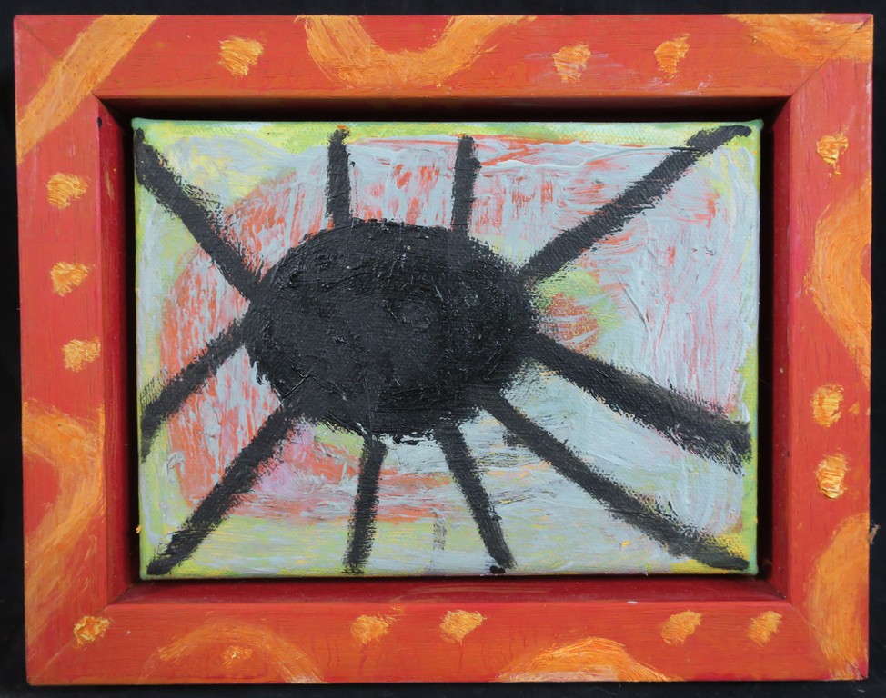 Meertje Kaal: Acryl op doek, Z.T. (spin) - Ingelijst kopen? Bied vanaf 1!