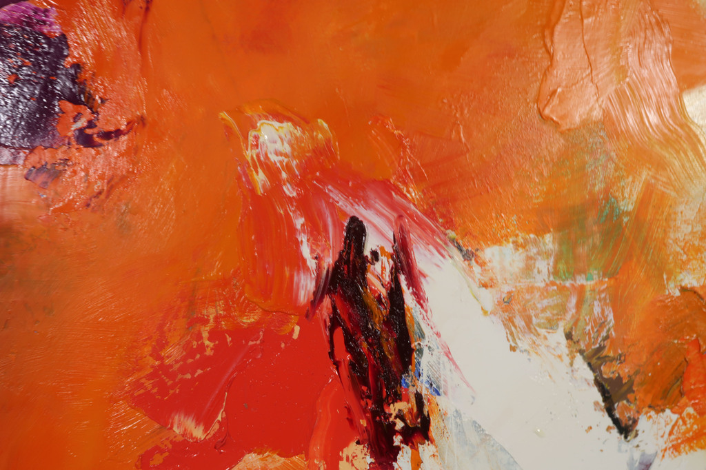 Martin van Dijk: Olieverf en Acryl op Doek, Oranje wind (Groot) kopen? Bied vanaf 600!