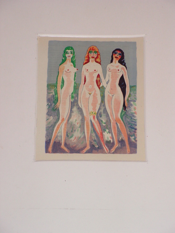 Kees van Dpngen  -  houtsnede naar aquarel - Les Femmes Colombes. kopen? Bied vanaf 1!