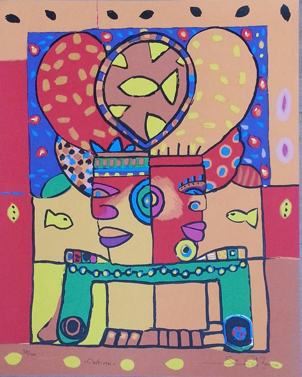 Simon and Bruno. Losse zeefdruk. Titel " c'est vrai" kopen? Bied vanaf 25!