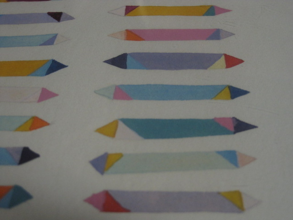 vroeg werk van Helene Briels (1954 -) aquarel "horizontale lijntjes" 1978 kopen? Bied vanaf 1!