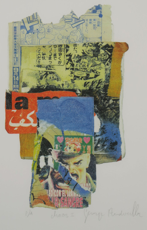 George Heidweiller: Zeefdruk, Chaos I - Ingelijst kopen? Bied vanaf 35!