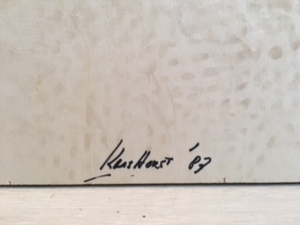 Peter Klashorst - abstract werk - olieverf op hardbord kopen? Bied vanaf 1!