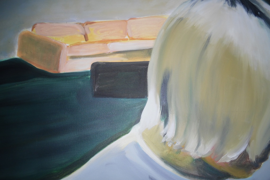 Chantal Spit, uniek werk, blonde man in kamer kopen? Bied vanaf 775!