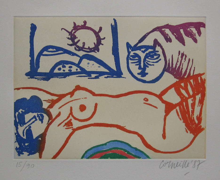Corneille, ets uit 1987, Nu verkocht voor € 125!