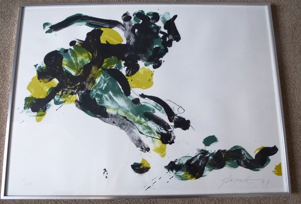 Ger Lataster, ingelijste kleurenlitho, 1991, handgesigneerd kopen? Bied vanaf 225!