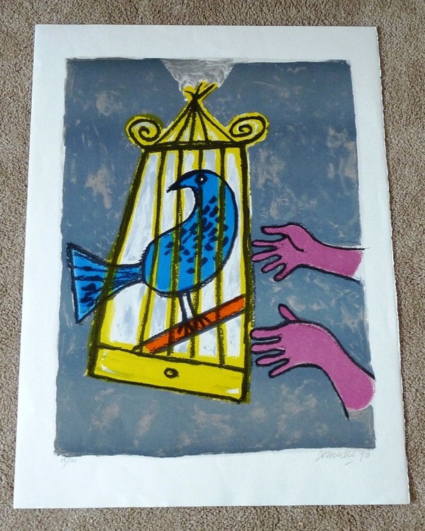 Corneille: grote zeefdruk: La Reine du Monde, handgesigneerd en genummerd, 1998 kopen? Bied vanaf 295!