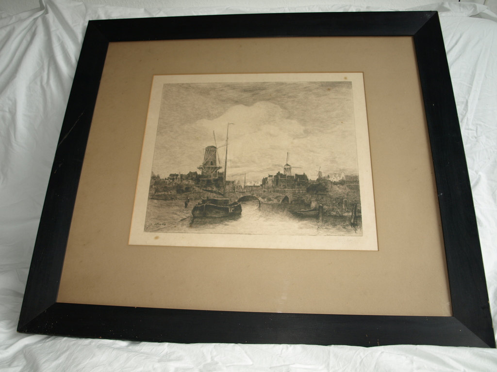 Philip Zilcken (1857-1930) : Ets naar een schilderij van Jacob Maris - ca 1895 kopen? Bied vanaf 75!