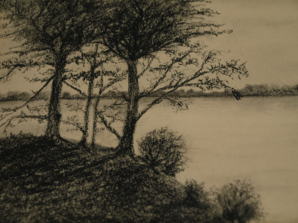 Ant. v. Oers – Tekening – Aan het water – Gesigneerd & ingelijst - 1964  kopen? Bied vanaf 1!