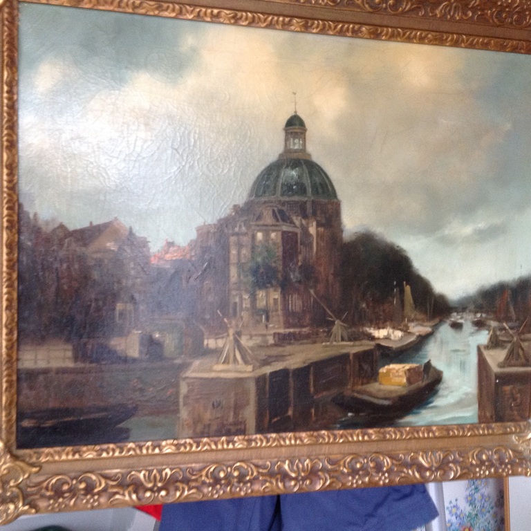 J.m.w. Kessler olie verf schilderij met lijst verkocht voor € 180!