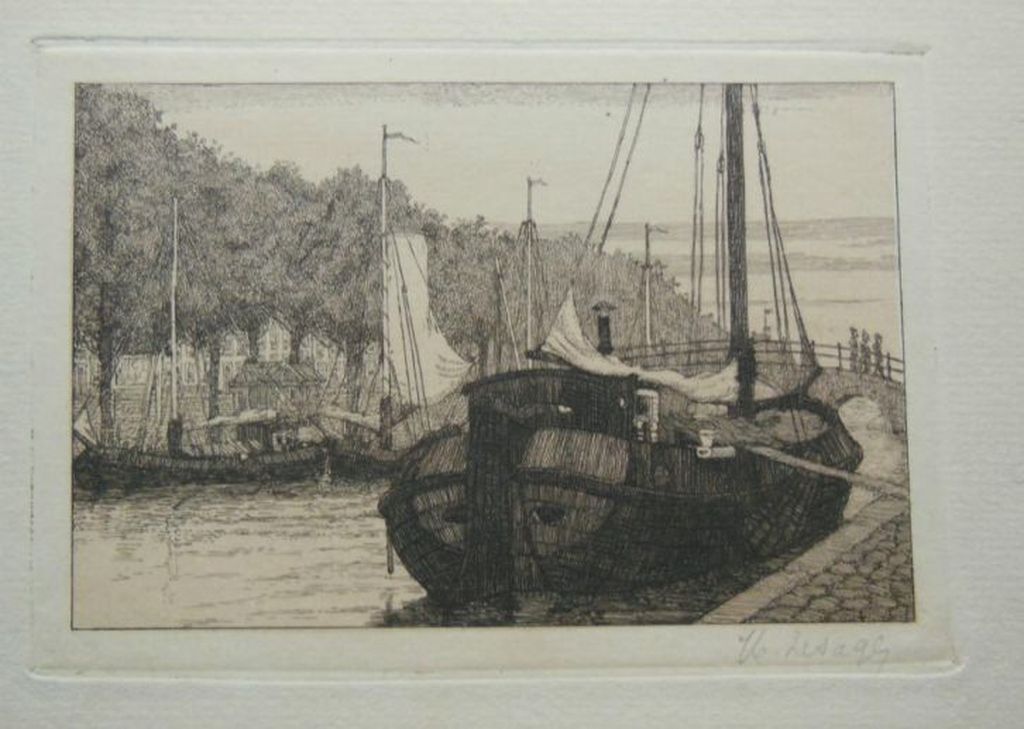 Hendrik Lesage ets Texel schepen in de Koog. verkocht voor € 50!