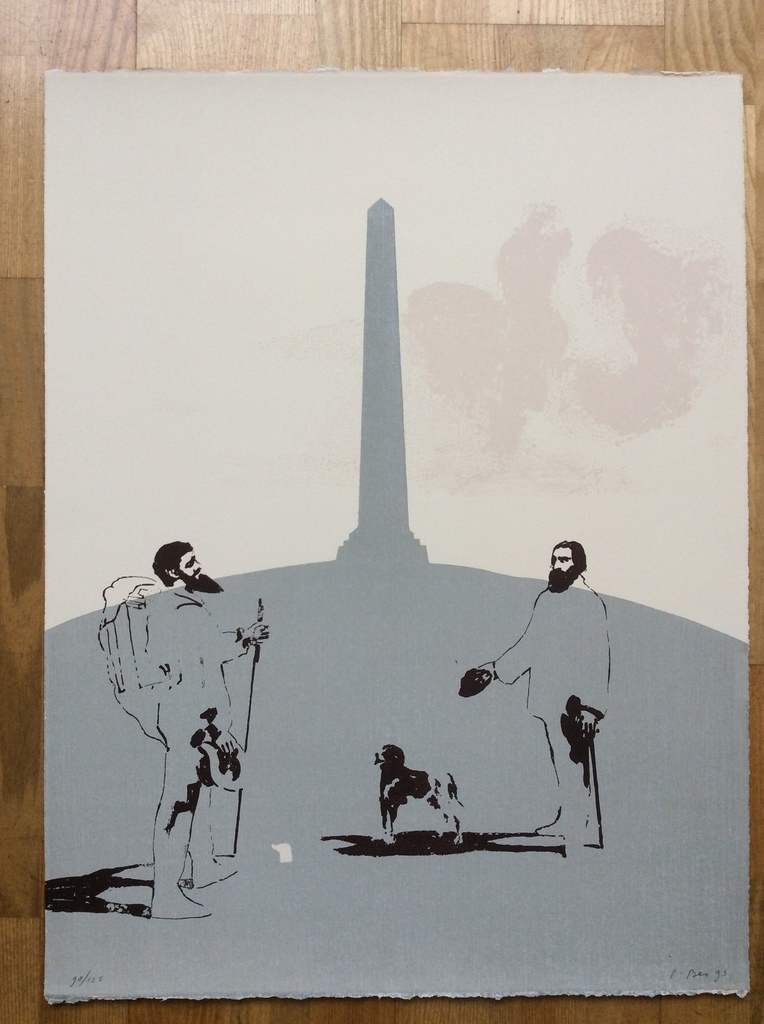 Peter Bes - Peter Bes - De ontmoeting - zeefdruk kopen? Bied vanaf 50!