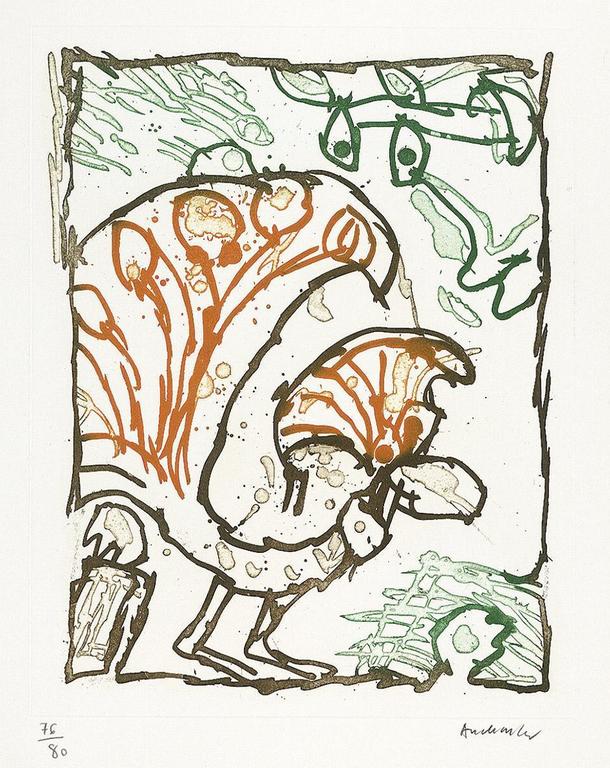 Pierre Alechinsky: litho, zonder titel verkocht voor € 370!