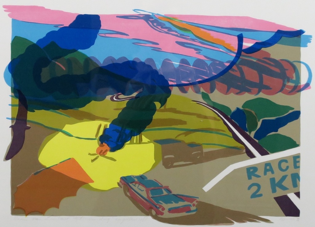 Daan Loenhout: Zeefdruk, Tijds-win-ding - Ingelijst kopen? Bied vanaf 20!