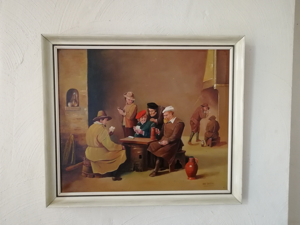 onbekend kunstenaar - olieverf op doek - kaart spelers in oud interieur kopen? Bied vanaf 1!