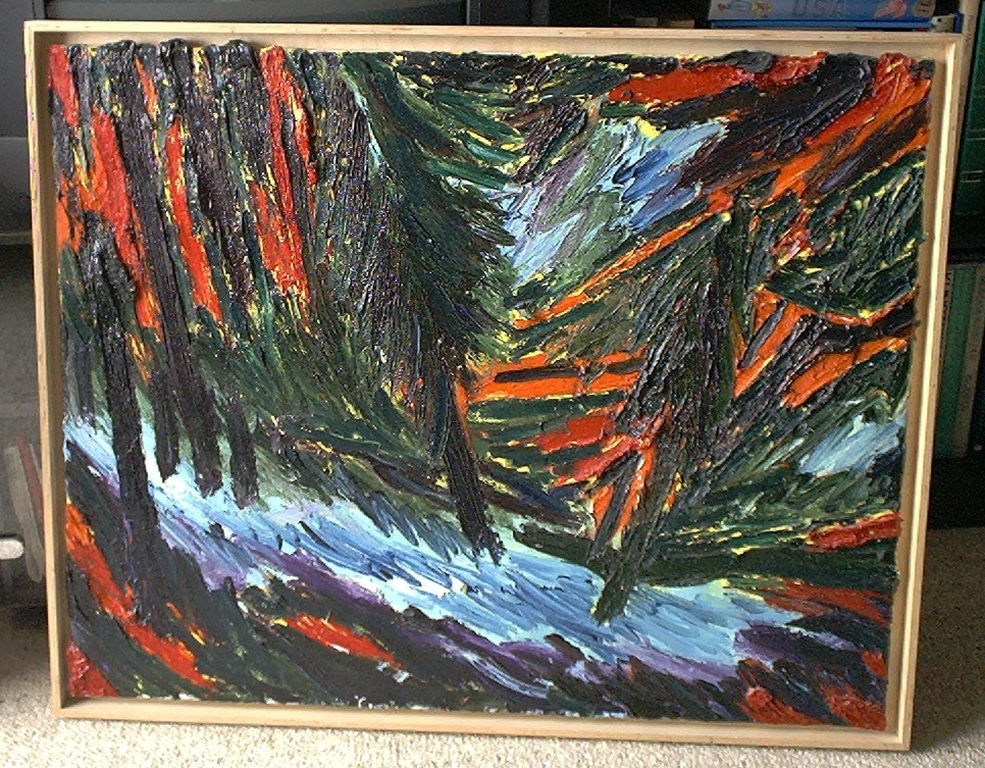Jan de Beus, olie op doek, Landschap Oostenrijk verkocht voor € 650!