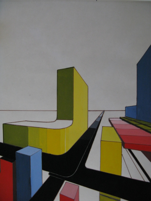 GOUACHE - Utrecht inversum 1 - gesigneerd 1983. kopen? Bied vanaf 90!