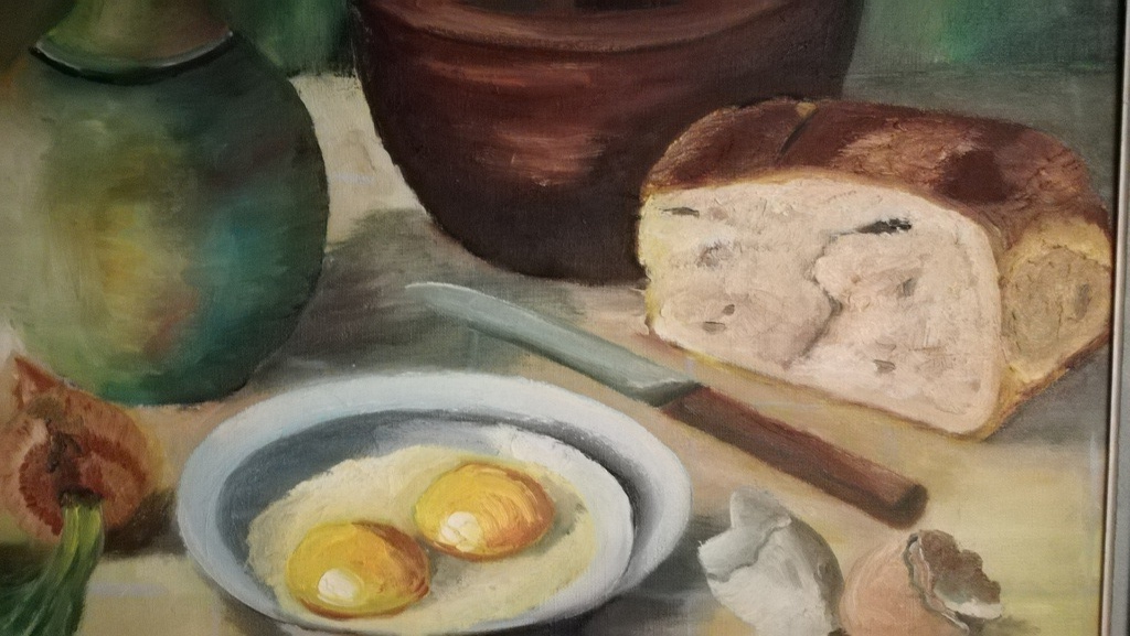 Onbekend kunstenaar, Olieverf op doek, Stilleven kopen? Bied vanaf 25!